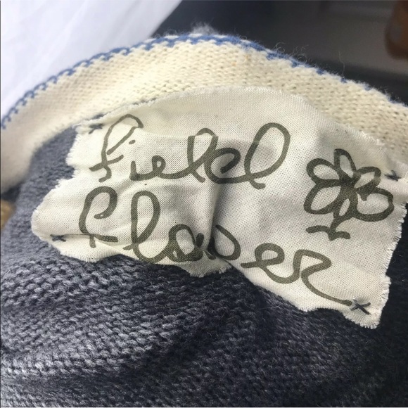 Field Flower Button Up Knit Sweater Wool Size M - Picture 6 of 7